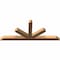 Ekena Millwork Saratoga Timber Gable Bracket, Western Red Cedar, 96"W x 40"H x 5 1/2"D x 5 1/2"F, 10/12 Pitch GBW096X40X0606SAR00SWR - alternate 5